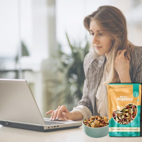 Nutri Organics 100% Natural Premium Mix Dry Fruits 200g with Almonds | Cashew | Kishmish | Apricot | Black Raisins | Cranberry | Pumpkin Seeds | Sunflower Seeds | Nuts and Dry Fruits