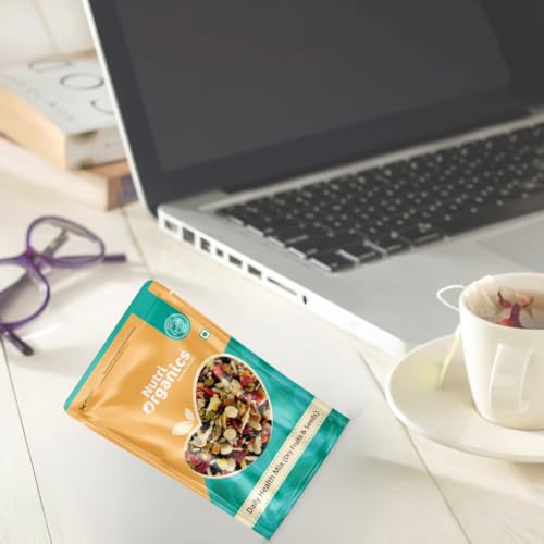 Nutri Organics 100% Natural Premium Mix Dry Fruits 200g with Almonds | Cashew | Kishmish | Apricot | Black Raisins | Cranberry | Pumpkin Seeds | Sunflower Seeds | Nuts and Dry Fruits