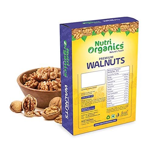Nutri Organics Premium Dry Fruit Walnut Kernels (Akhrot Giri) Without Shell (Grade - 2 Piece) - 200g