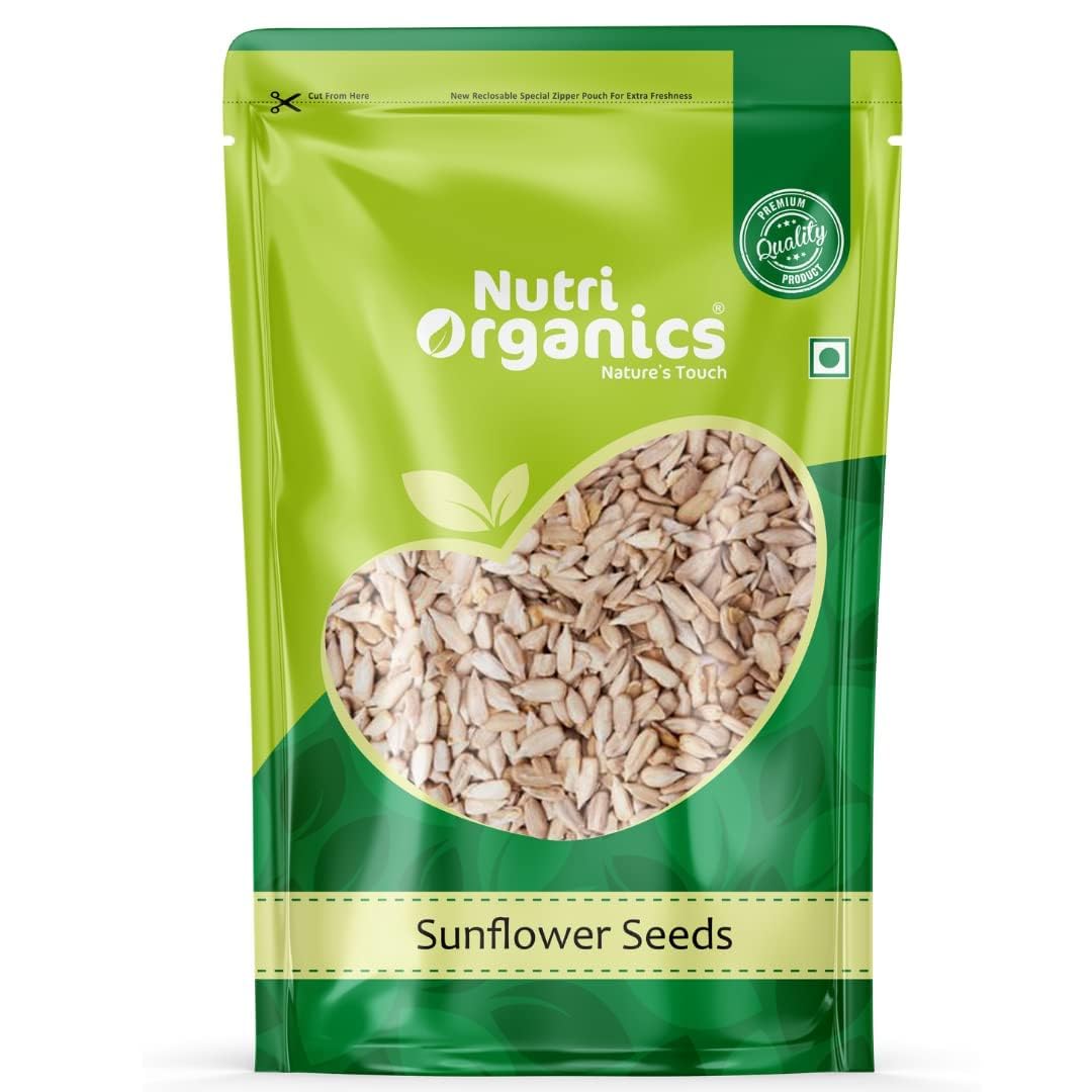 NutriOrganics Sunflower Seeds-Sunflower Seeds For Eating 250 Gm,Healthy Seeds(Roasted Without Salt)