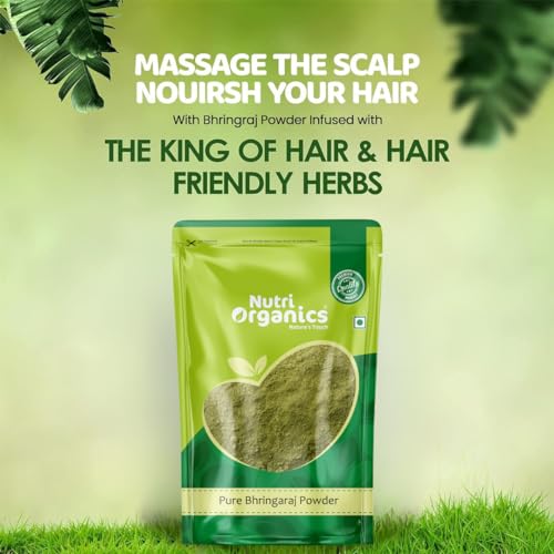 Nutri Organics Bhringraj Powder - 100g | Good For Nourishment of Skin And Hair Growth | Eclipta alba for Hair