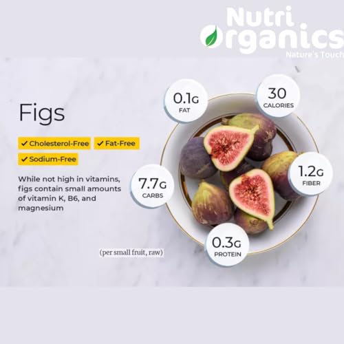 Nutri Organics Dry Fruits Afghani Dried Anjeer Figs Anjir 250 grams - Ziplock Pouch (Vacuum Packed For Extra Freshness)