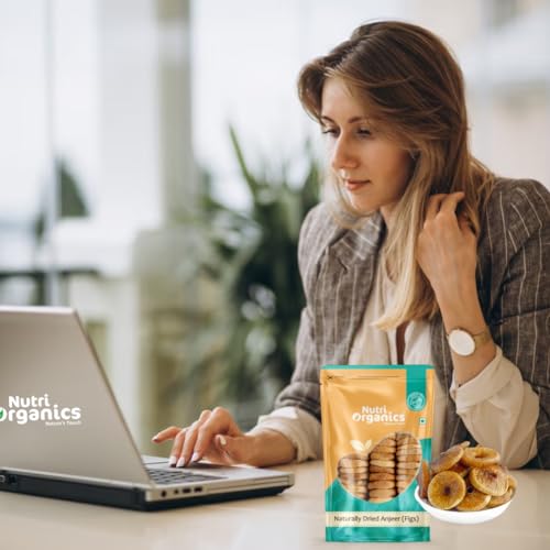 Nutri Organics Dry Fruits Afghani Dried Anjeer Figs Anjir 250 grams - Ziplock Pouch (Vacuum Packed For Extra Freshness)