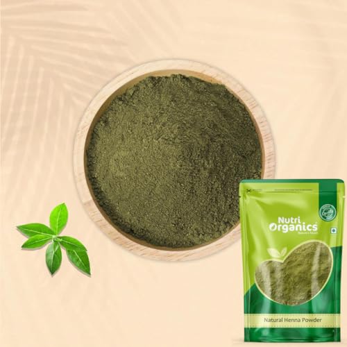 Nutri Organics 100% Pure Henna Powder - 200g | Good for Hair Colour (Mehandi) | for Hair, Hands & Feet