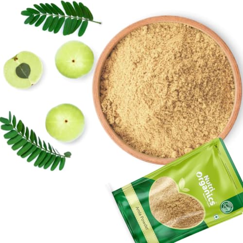 Nutri Organics Amla Fruit Powder - 200g | Indian gooseberries Powder | Malanelli,Amalakkamu,Usirikai Powder | No Added Preservatives