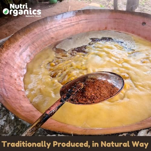 NutriOrganics Desi Jaggery/Gur/Gud Powder - 1kg | Fine Granular | Healthy Sugar Subsitute, Unbleached Jaggery