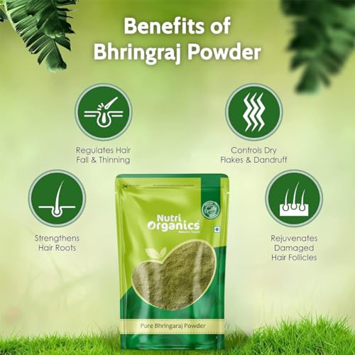 Nutri Organics Bhringraj Powder - 100g | Good For Nourishment of Skin And Hair Growth | Eclipta alba for Hair