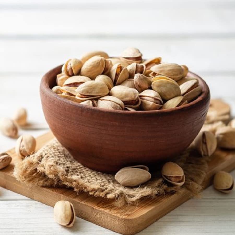 Nutri Organics Dry Fruits Premium Crunchy Roasted and Lightly Salted Irani Pista 200gm | Pistachios With Shell