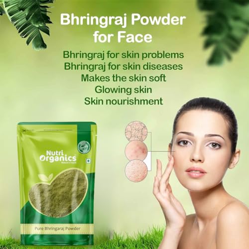 Nutri Organics Bhringraj Powder - 100g | Good For Nourishment of Skin And Hair Growth | Eclipta alba for Hair