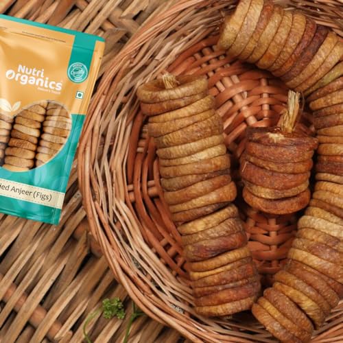 Nutri Organics Dry Fruits Afghani Dried Anjeer Figs Anjir 1 kg - Ziplock Pouch (Vacuum Packed For Extra Freshness)