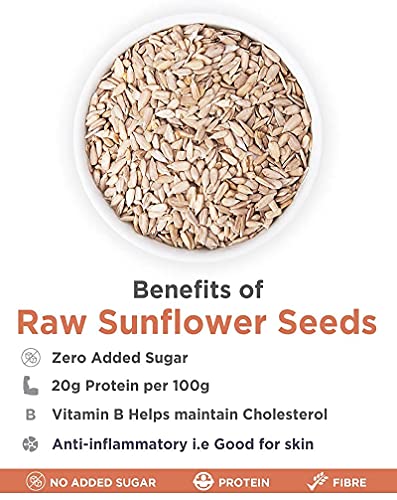 NutriOrganics Sunflower Seeds-Sunflower Seeds For Eating 250 Gm,Healthy Seeds(Roasted Without Salt)