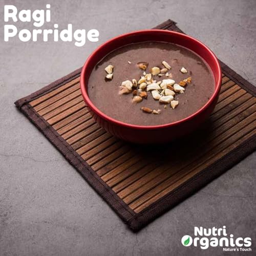 Nutri Organics Unpolished Finger Millet (Ragi) - 1.5kg | Mandua/Kezhvaragu/Mandia/Taidalu/Kodra/Ragula/Nachni