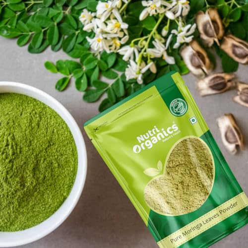 Nutri Organics Moringa Powder - 100g | Ayurvedic Support For Holistic Wellness | Herbal Supplement | Rich In Antioxidants | Good For Digestion, Energy, Immunity